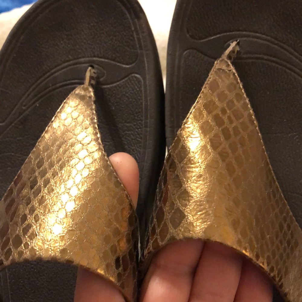 FitFlops Copper Color Top Brown Sandals Sz 7